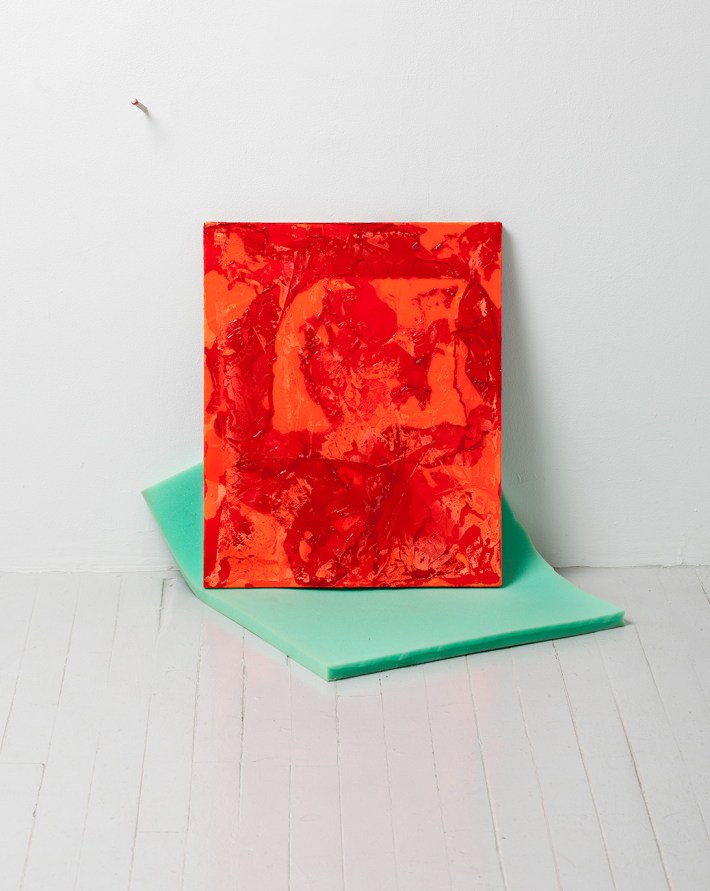 Alex Da Corte. "Safety" |Foam, John Roebas’ “The One that I Cant”, plastic match stylus, aluminum foil | 2013