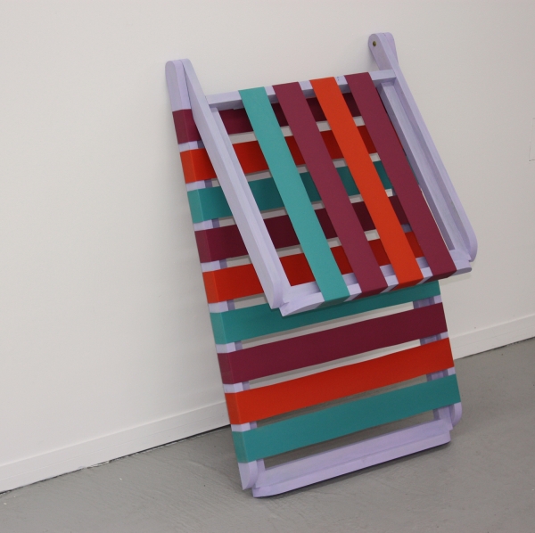 Patrick McDonough| 123009-lawn chair, Wood, Paint, Outdoor Furniture Fabric, Hardware