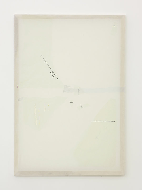 Mitzi Pederson, Untitled, 2014, Tulle, acrylic, ink, 52 x 36 inches. Courtesy of Ratio 3