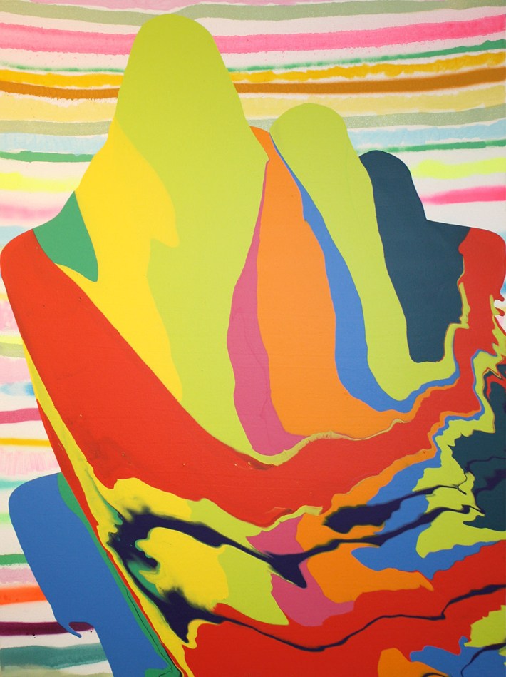 Jenny Sharaf | Untitled (5), 2014. Paint on canvas. 40" x 30". Image courtesy of Johansson Projects and the artist