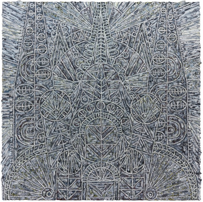 Helen Rebekah Garber | Katholikon for P., 2014, Oil on linen, 60 x 60 inches (152.4 x 152.4 cm), Courtesy of Gallery Wndi Norris 